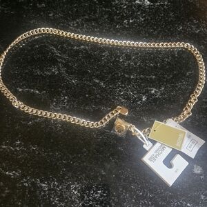 Michael Kors Gold Chain Belt with Signature Logo